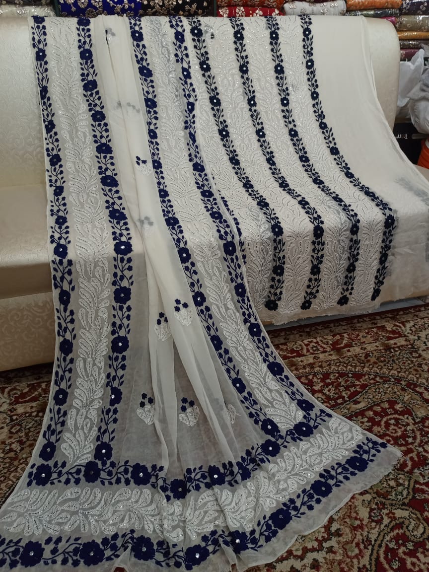 Heavy Chikenkari Mukesh Kamdani Suits