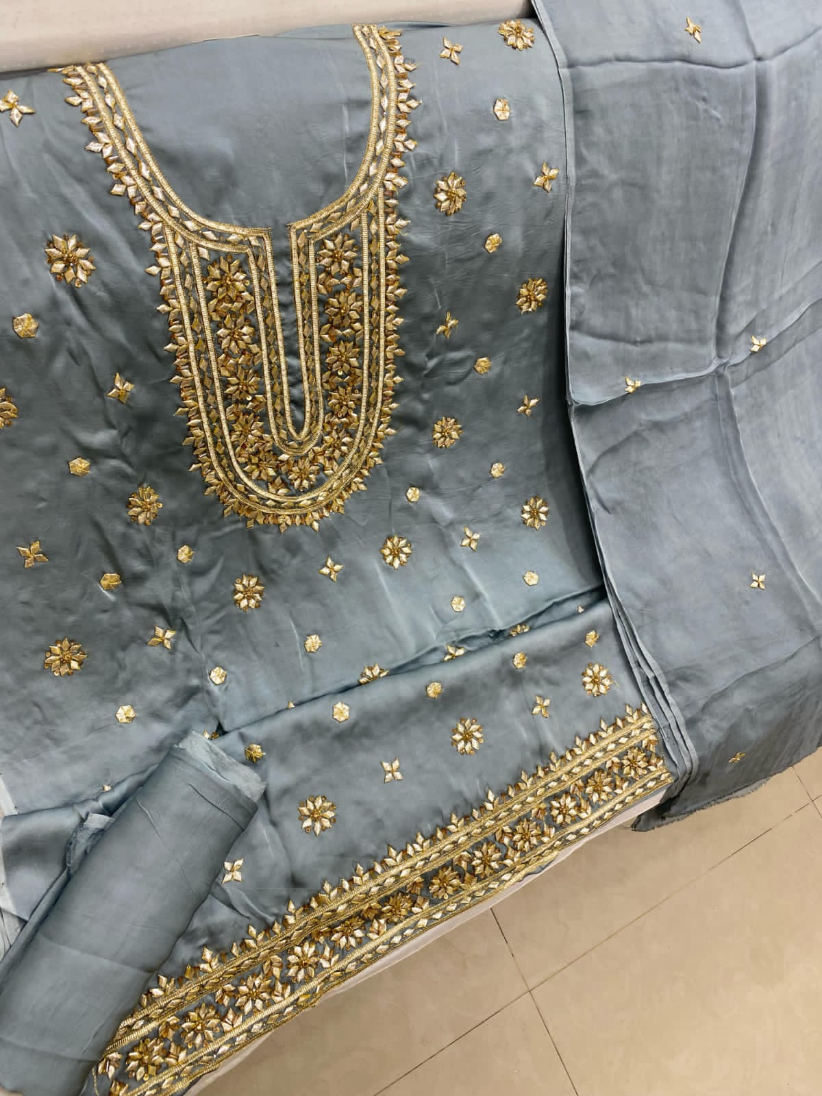 Fancy Gota Suits-Shamoze Silk