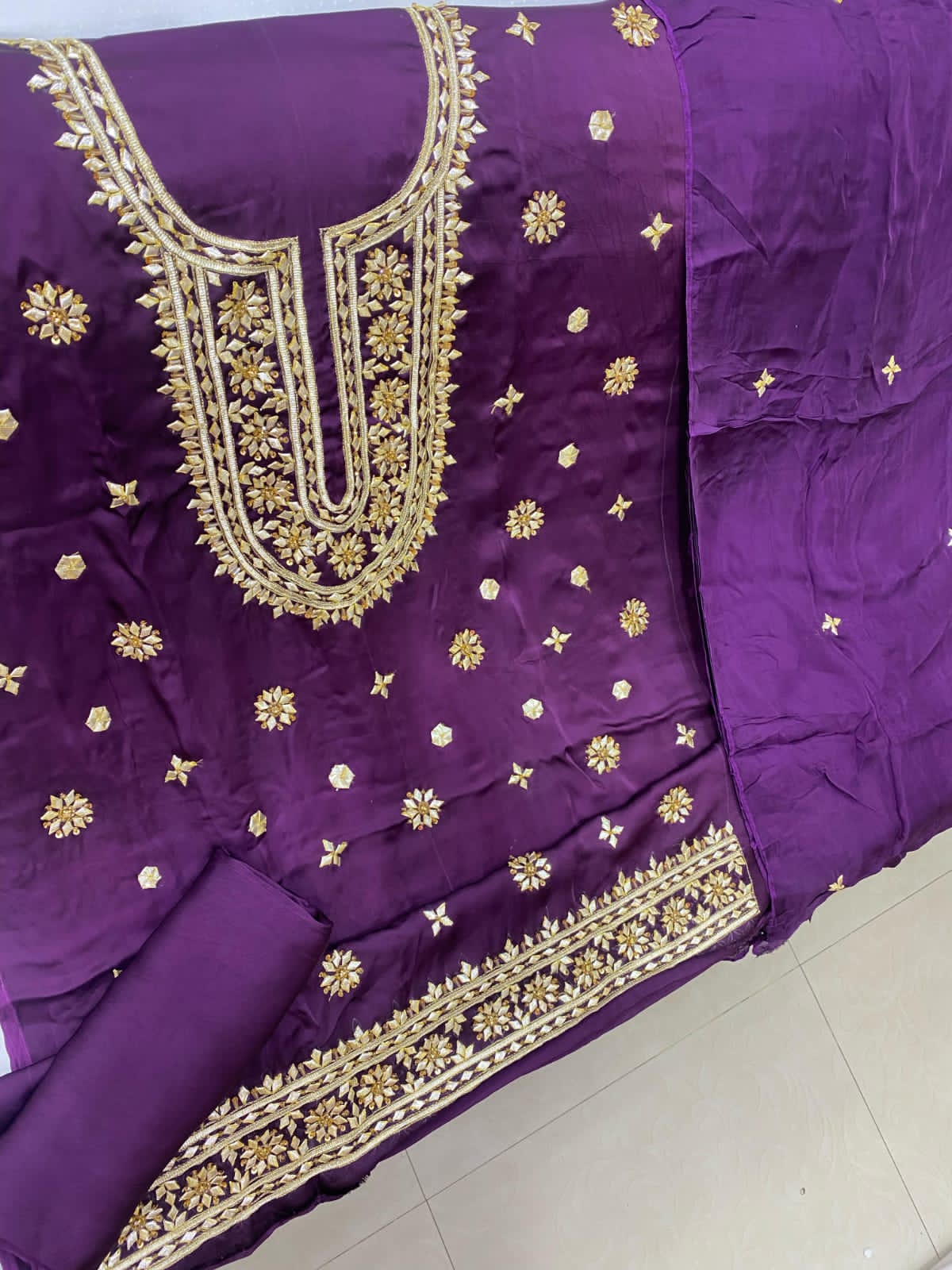 Fancy Gota Suits-Shamoze Silk