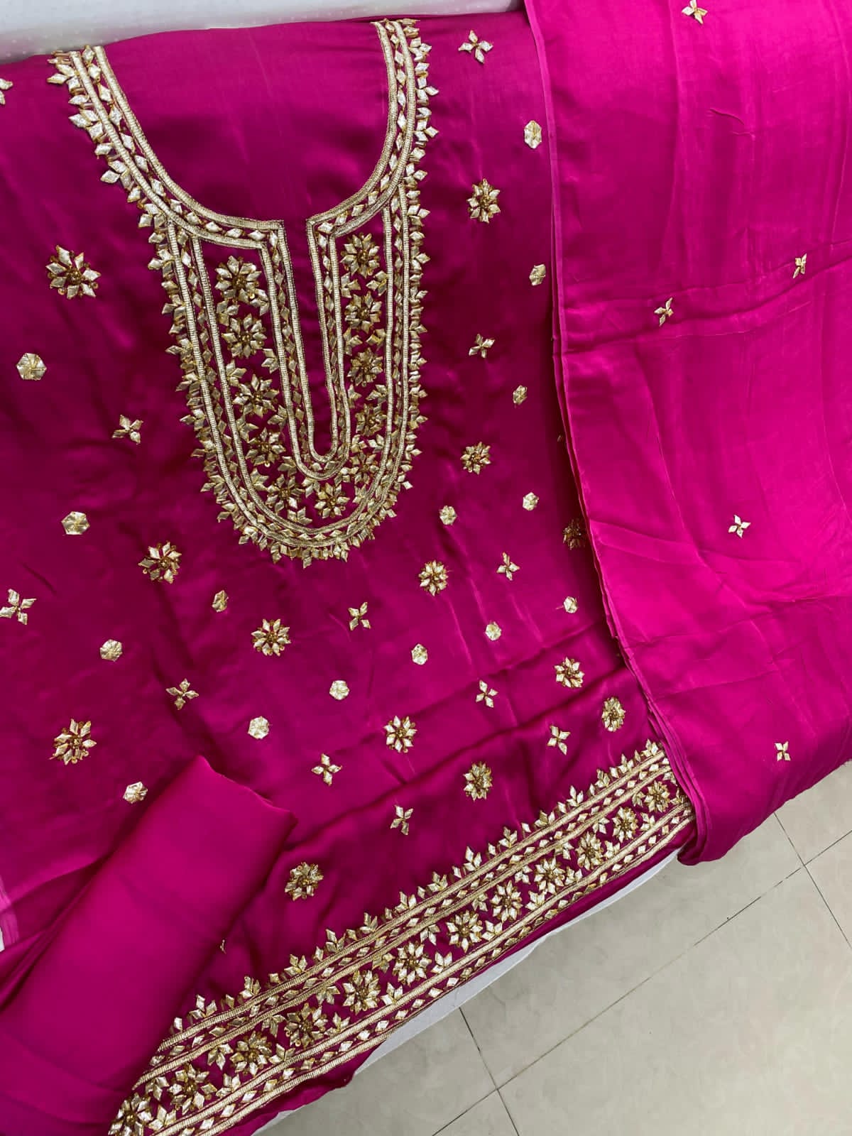 Fancy Gota Suits-Shamoze Silk