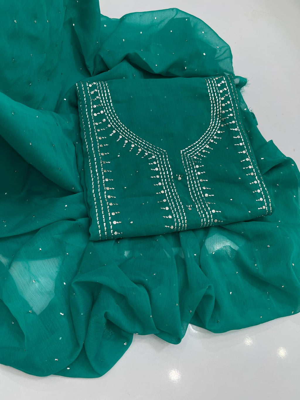 Chandi Patti Mukesh Suit