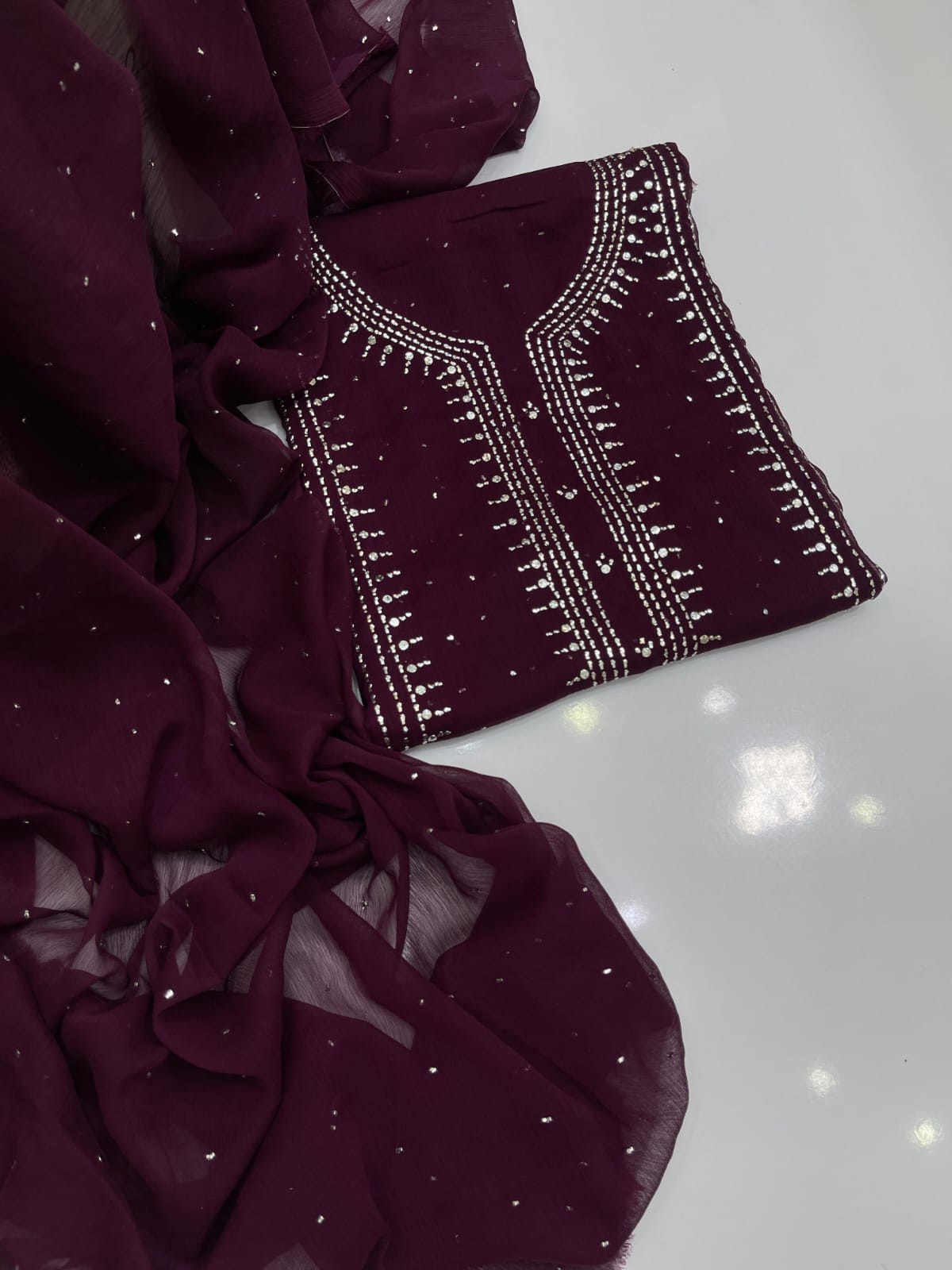 Chandi Patti Mukesh Suit