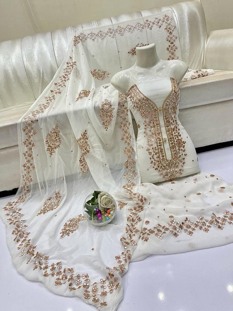 Pressing Gota Suits Soft PK Chiffon