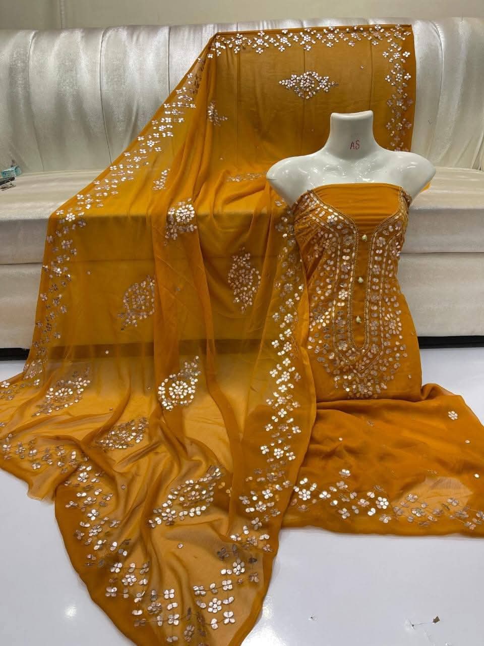 Pressing Gota Suits Soft PK Chiffon