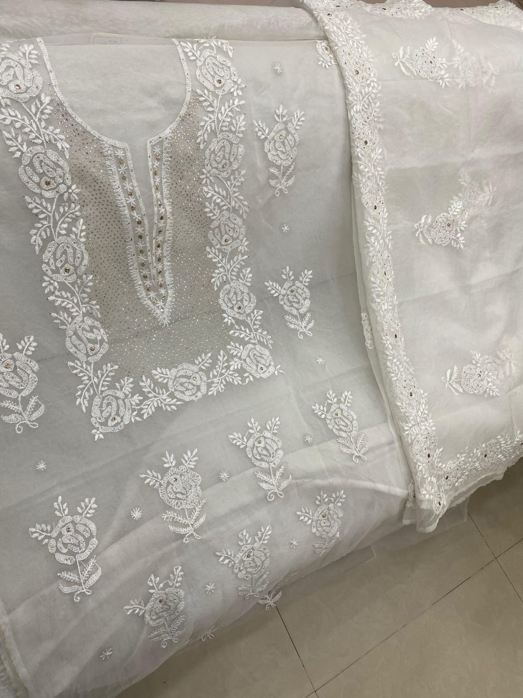 Chikenkari+Mukesh Kamdani Suits