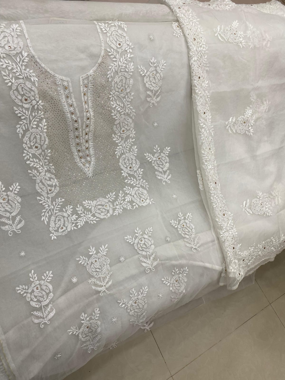 Chikenkari+Mukesh Kamdani Suits