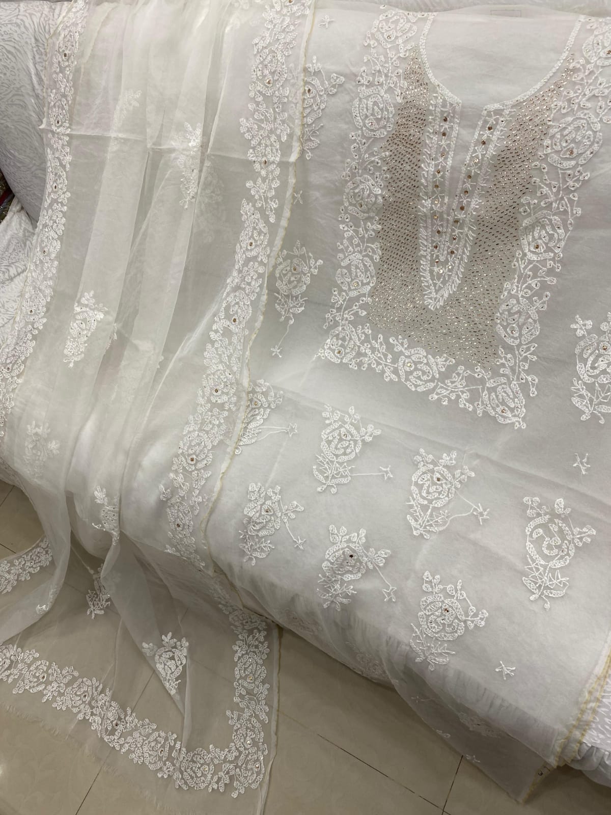 Chikenkari+Mukesh Kamdani Suits