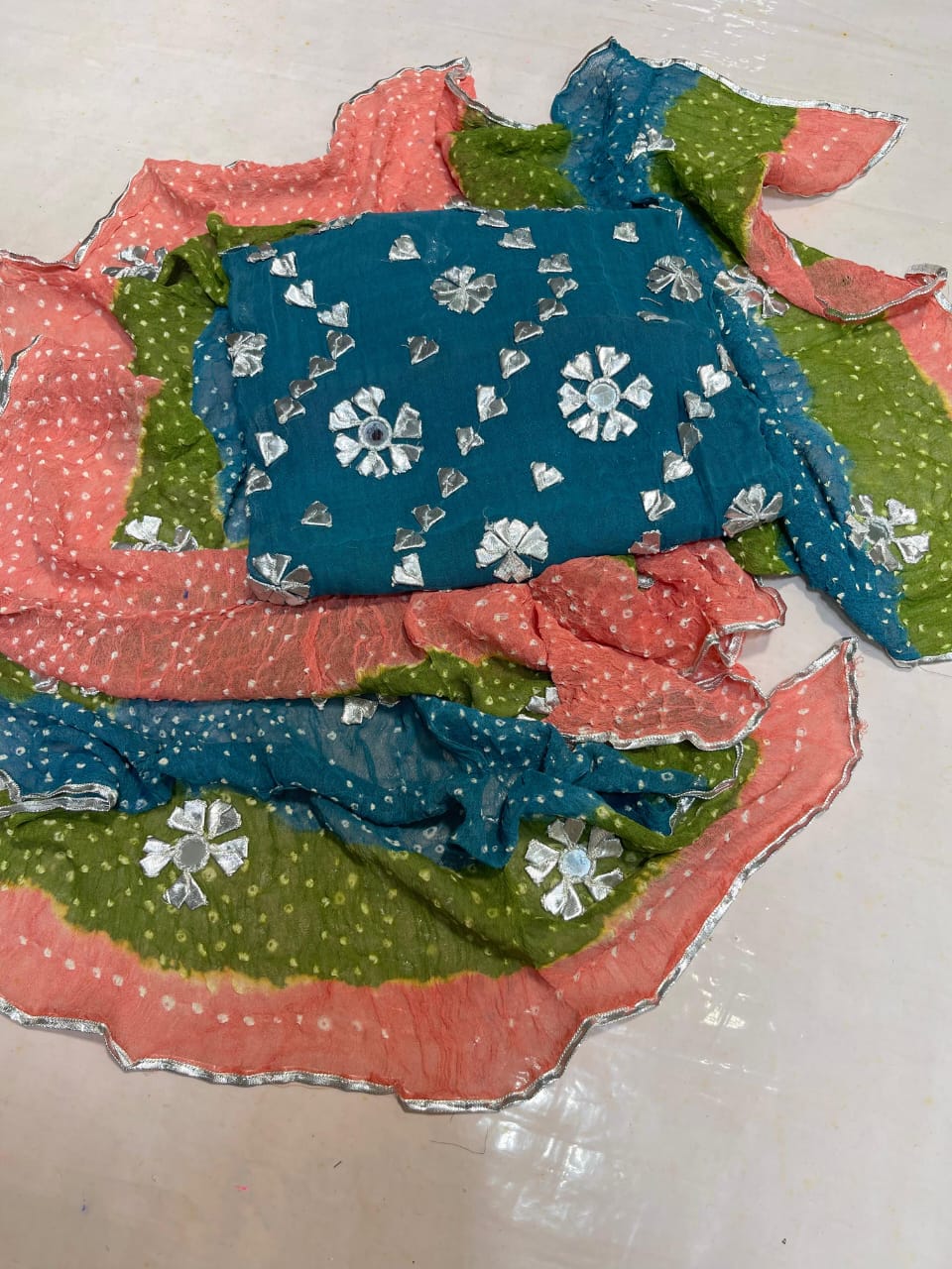 Gota + Mirror + Chunri Suits