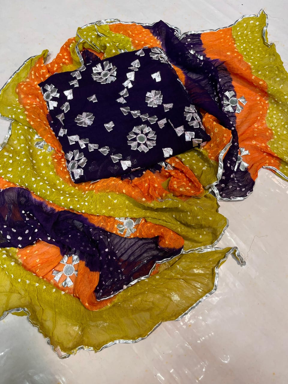 Gota + Mirror + Chunri Suits