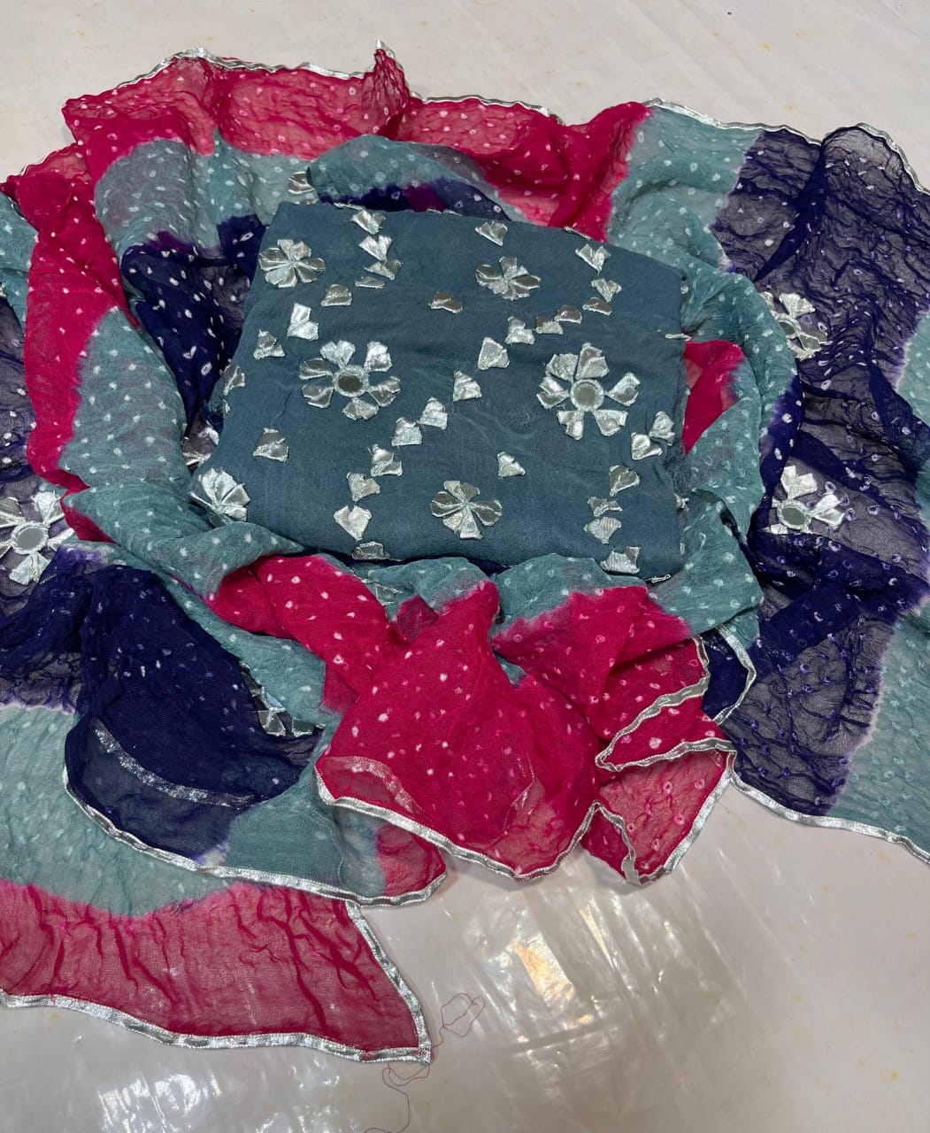 Gota + Mirror + Chunri Suits