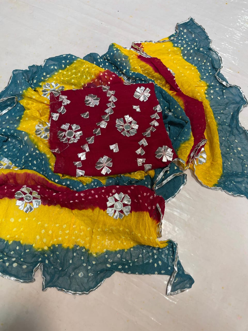 Gota + Mirror + Chunri Suits