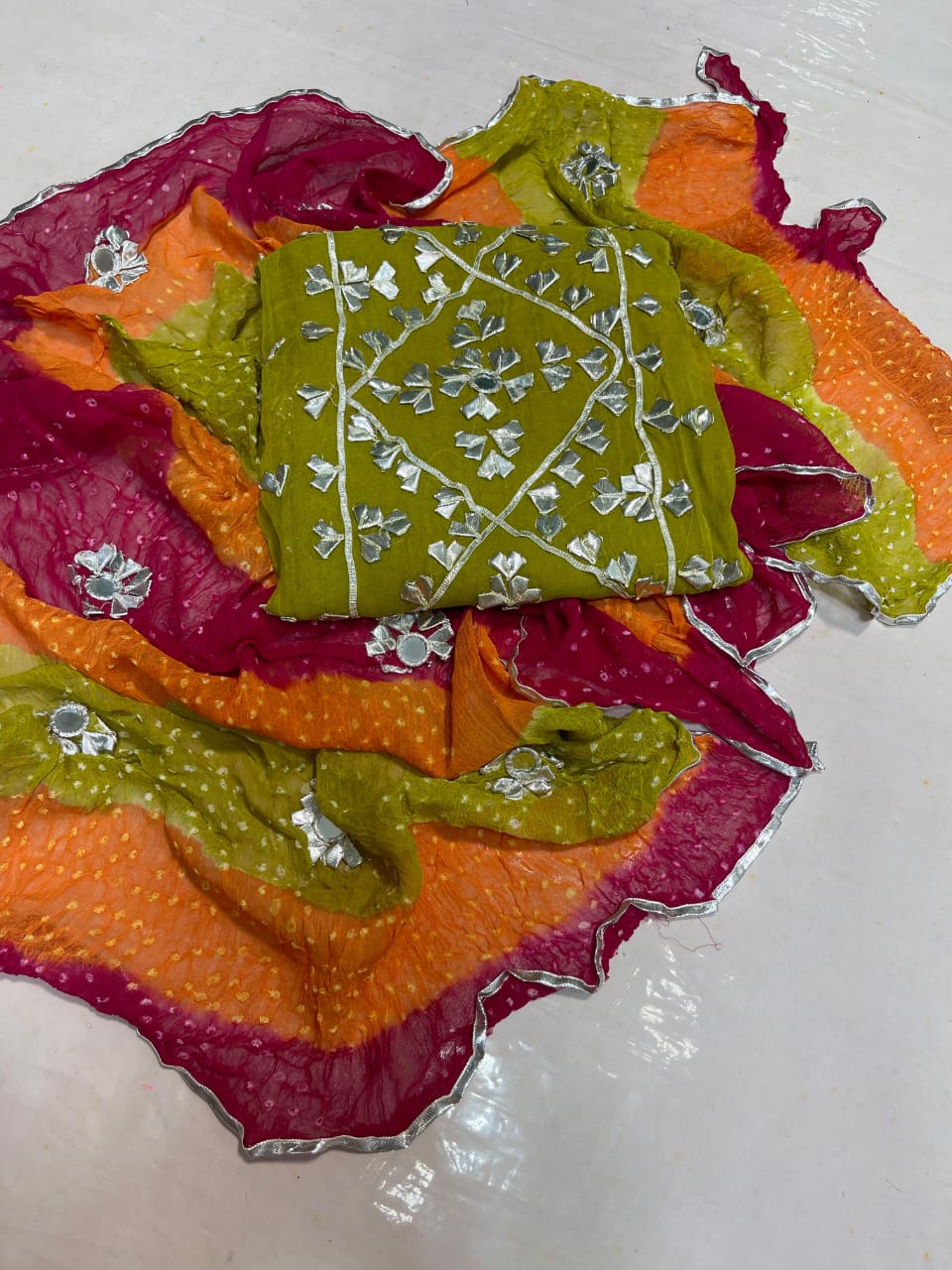 Gota + Mirror + Chunri Suits