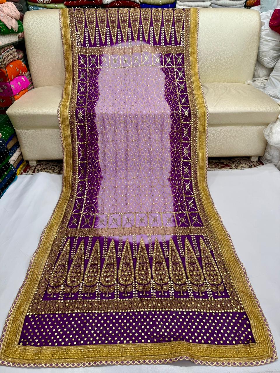 Heavy Mukesh Kamdani Zarri Work Shawl