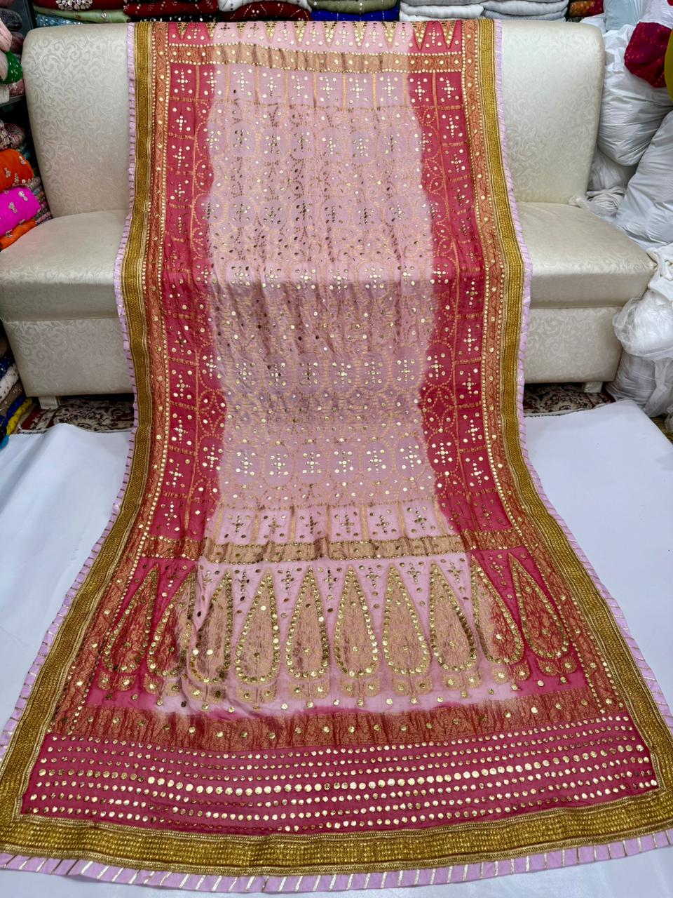 Heavy Mukesh Kamdani Zarri Work Shawl