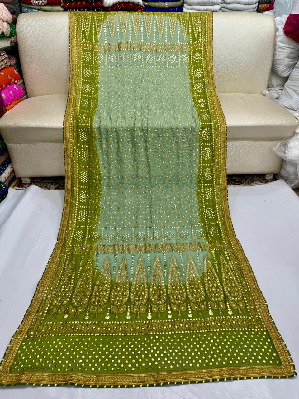 Heavy Mukesh Kamdani Zarri Work Shawl