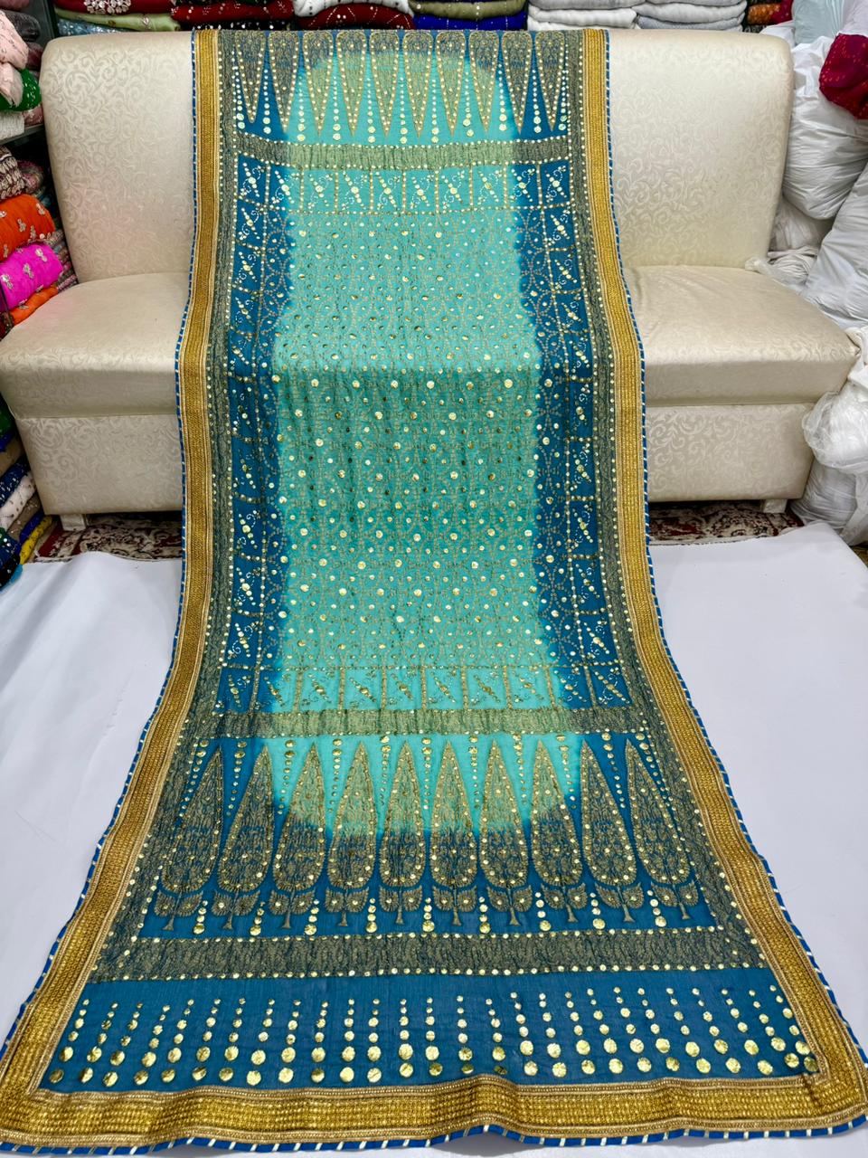 Heavy Mukesh Kamdani Zarri Work Shawl