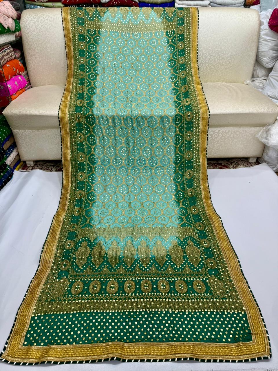 Heavy Mukesh Kamdani Zarri Work Shawl