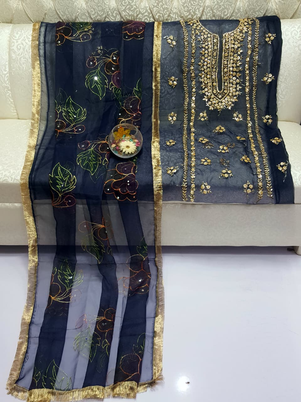 Floral Hand Painted Gota Suits