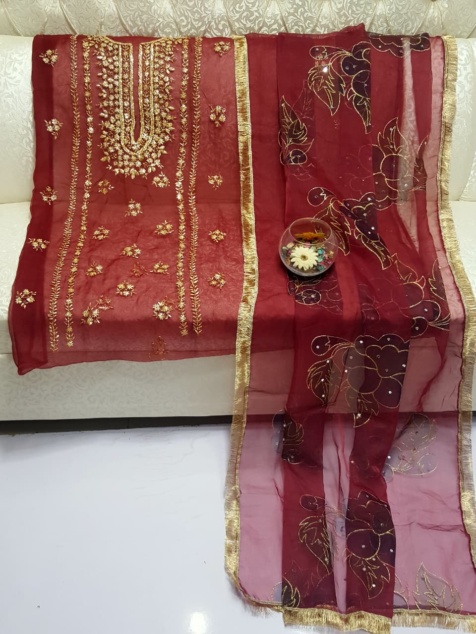 Floral Hand Painted Gota Suits