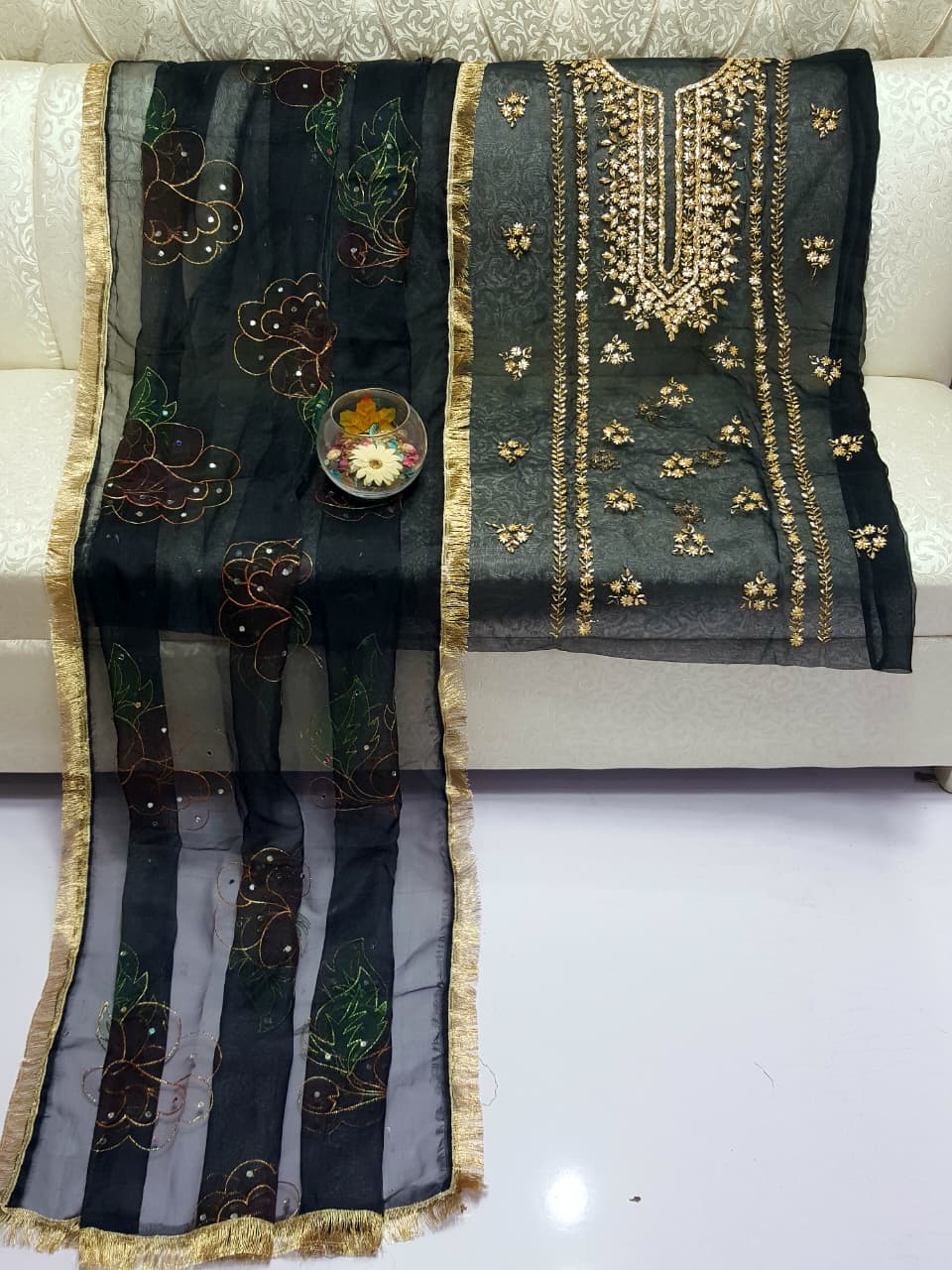 Floral Hand Painted Gota Suits