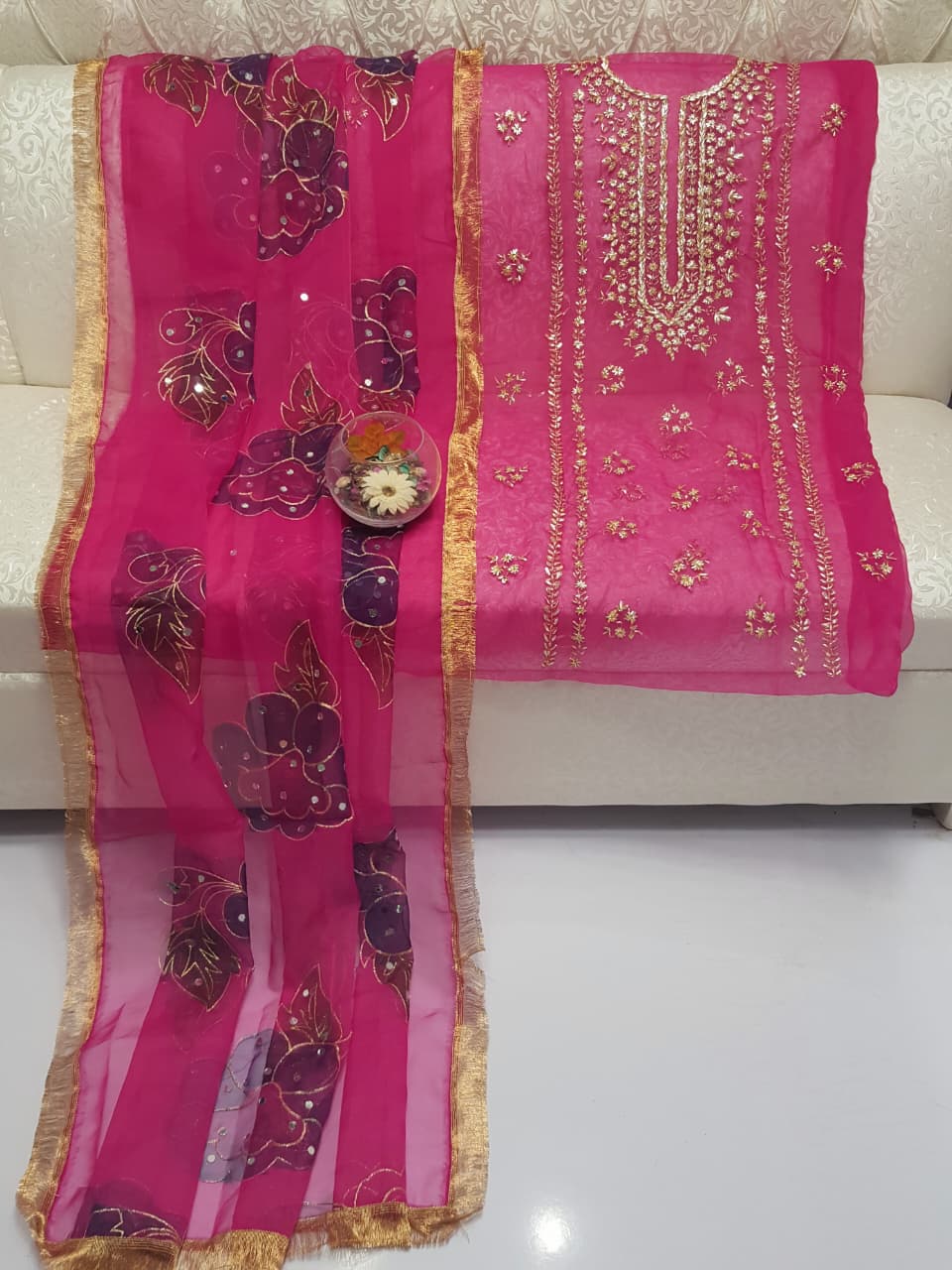 Floral Hand Painted Gota Suits