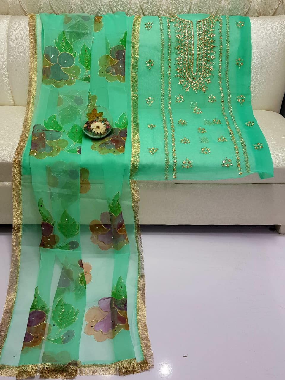 Floral Hand Painted Gota Suits