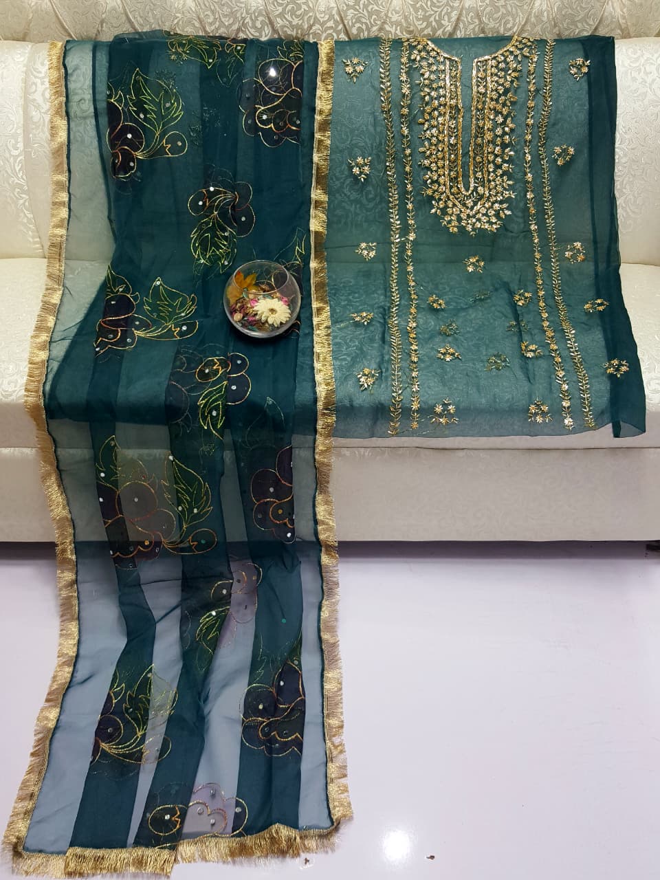 Floral Hand Painted Gota Suits