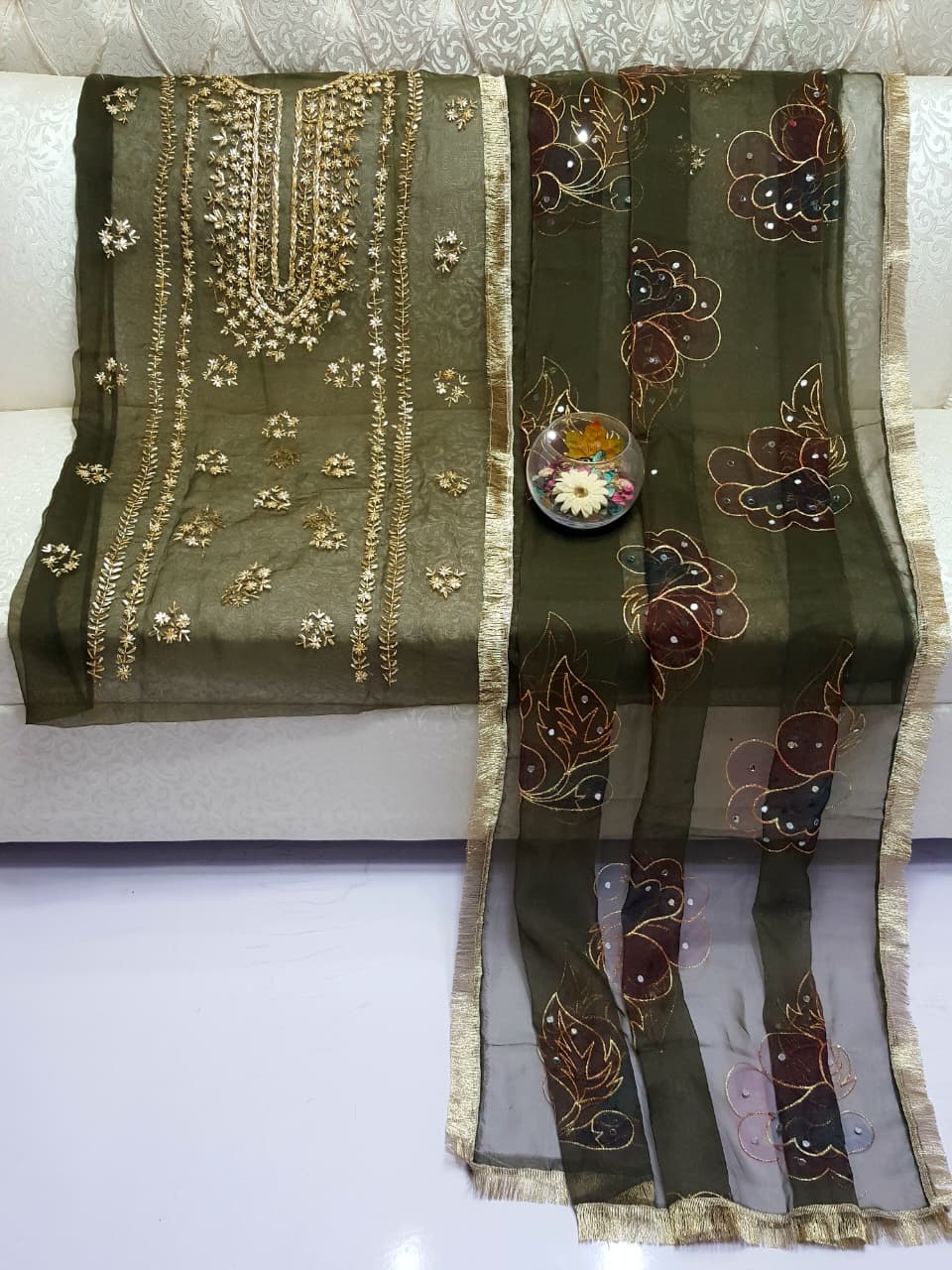 Floral Hand Painted Gota Suits