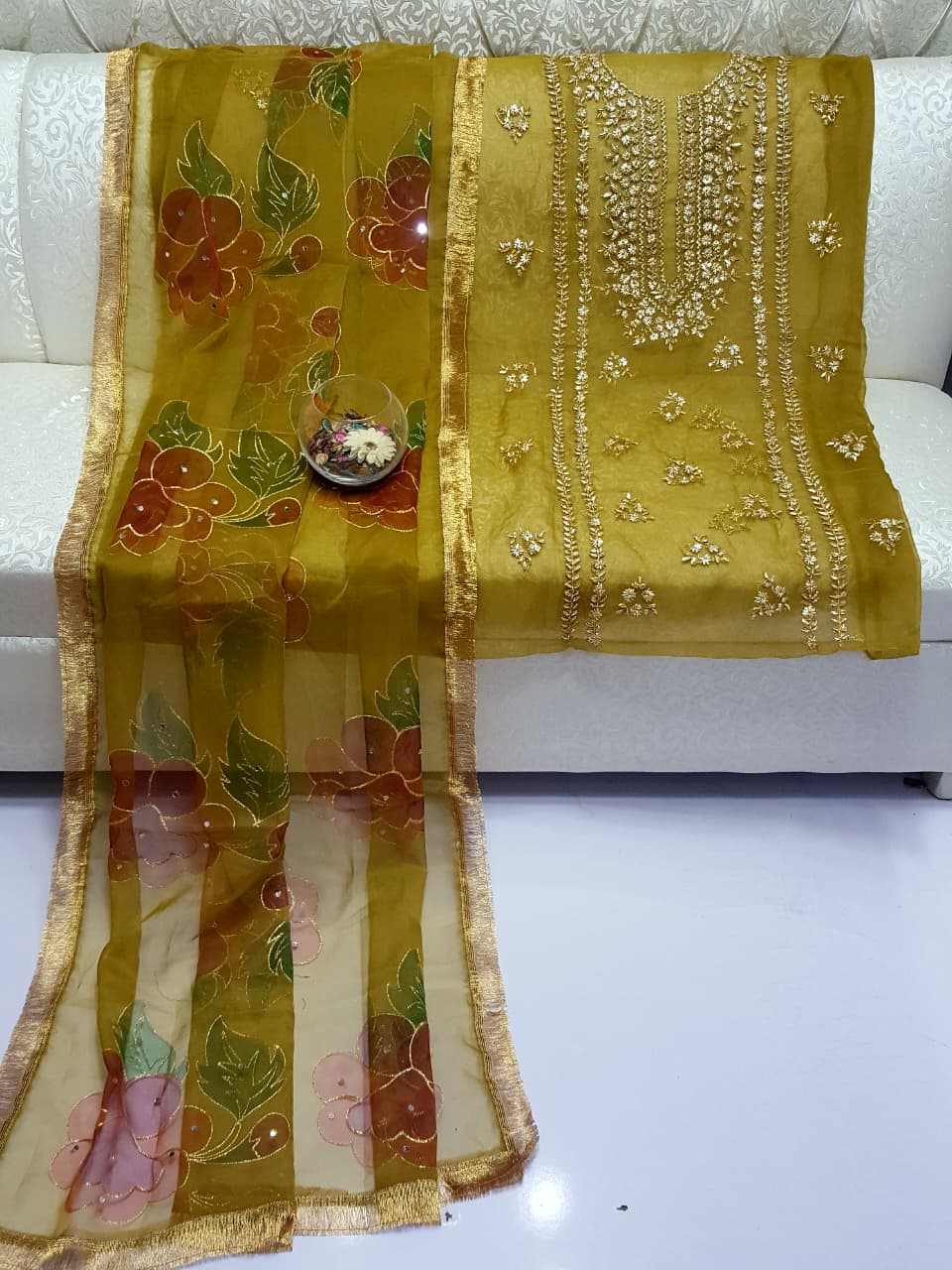 Floral Hand Painted Gota Suits