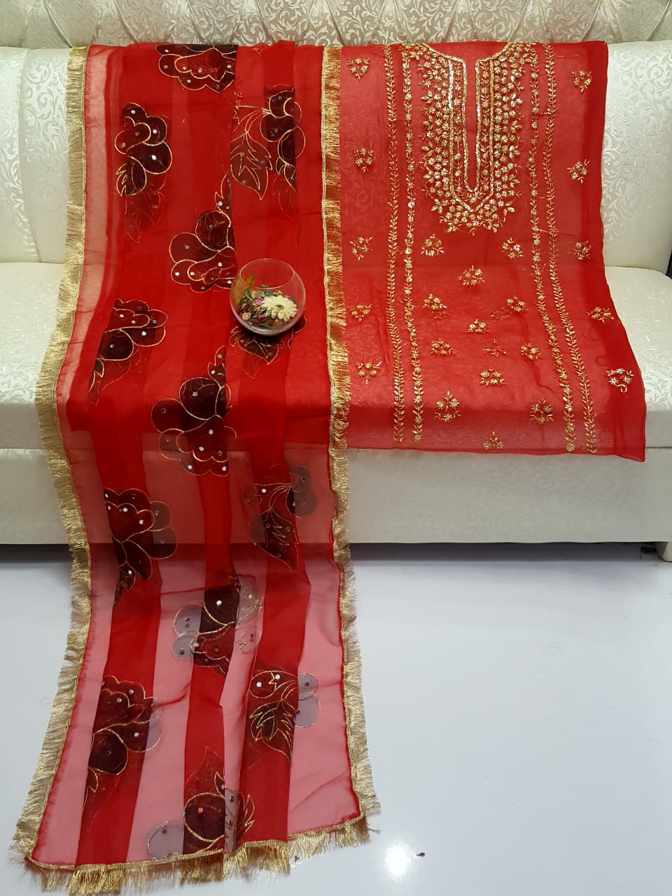 Floral Hand Painted Gota Suits