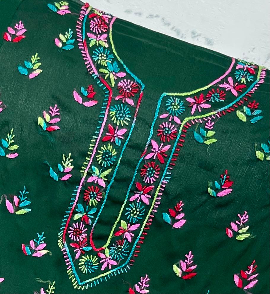 Multi Thread Pakka Bore Embroidered Suits