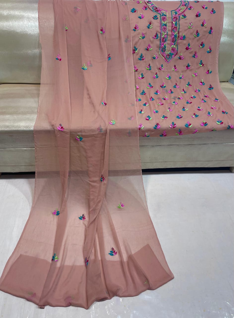 Multi Thread Pakka Bore Embroidered Suits