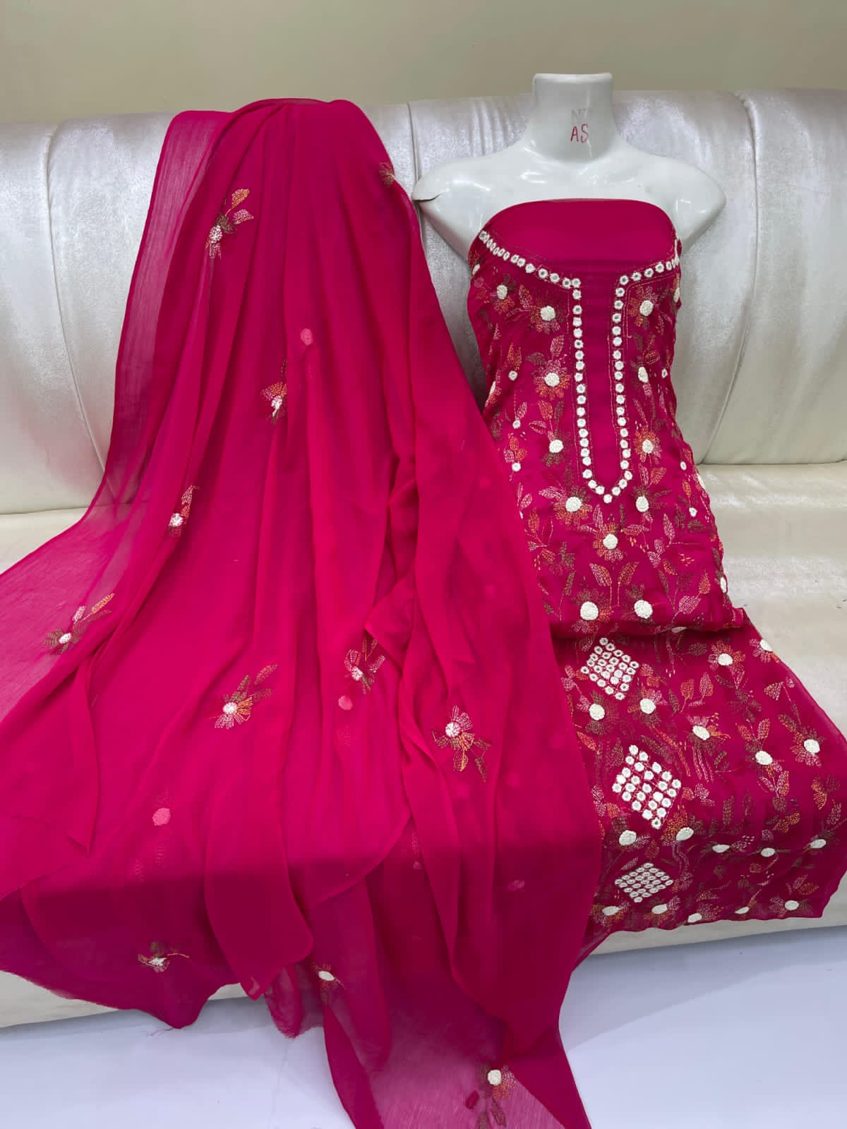 Kacha Embroidered Mirror Work Suits