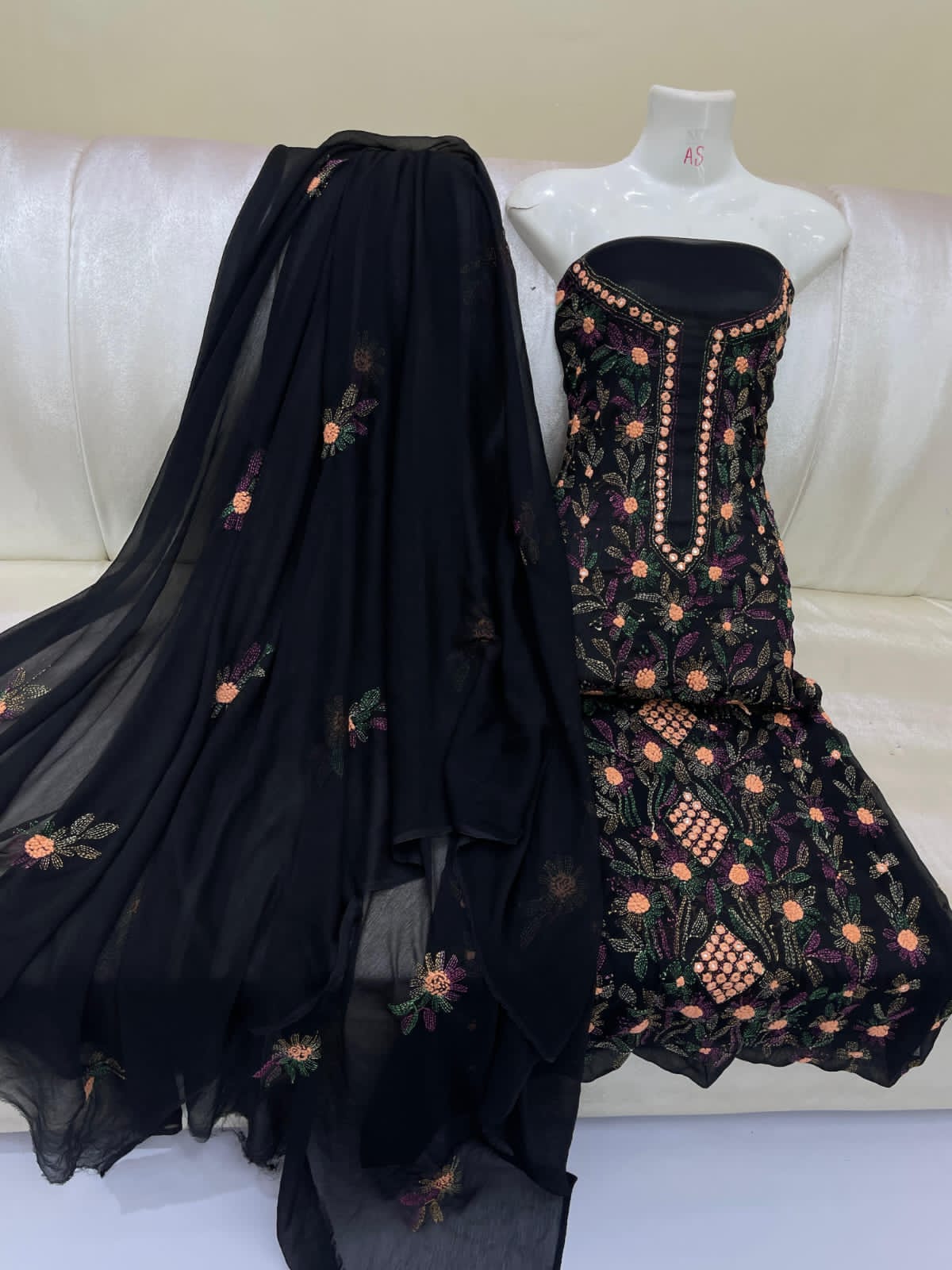 Kacha Embroidered Mirror Work Suits