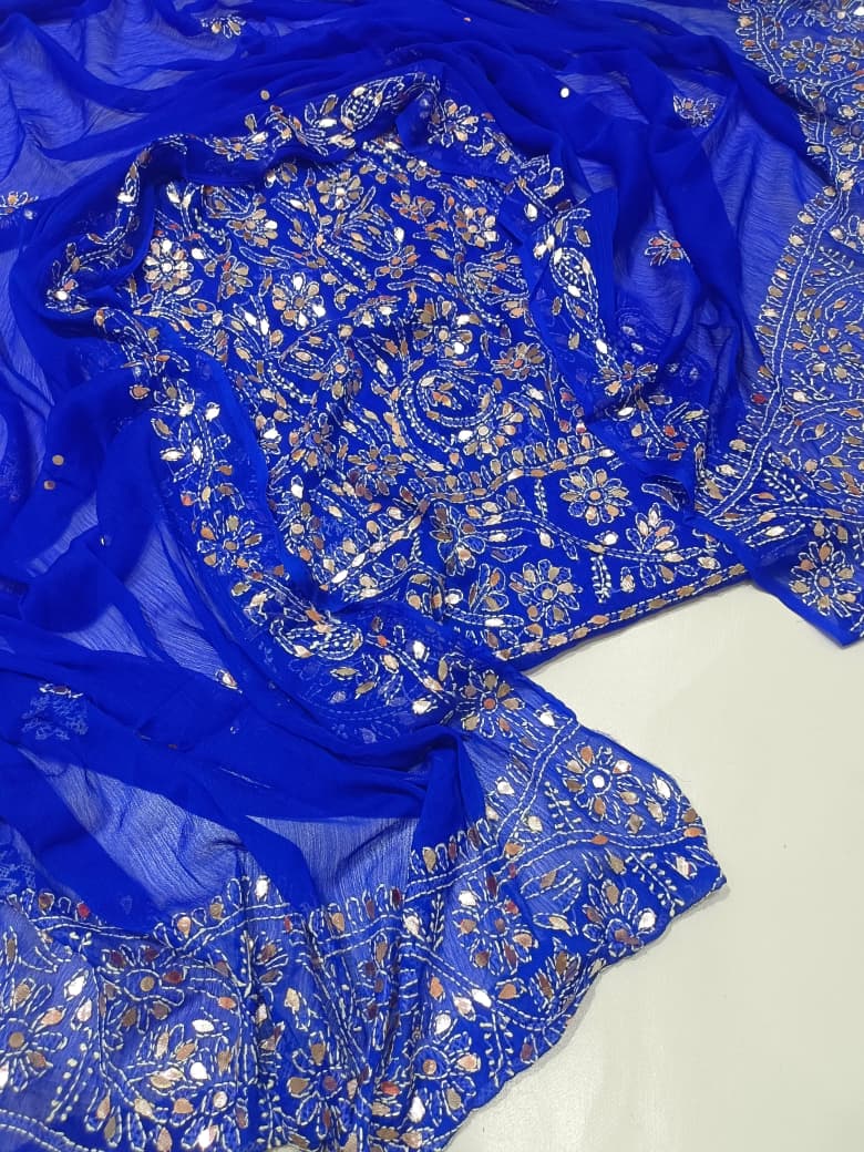 Pressing Gota + Chikenkari Suits