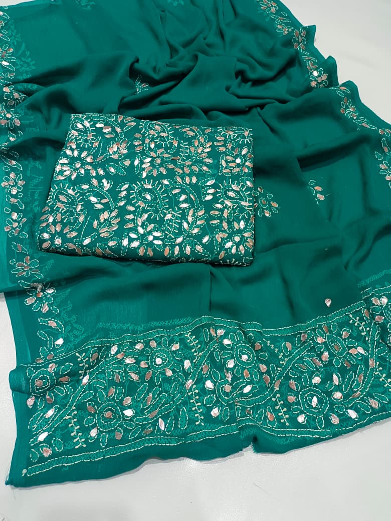 Pressing Gota + Chikenkari Suits