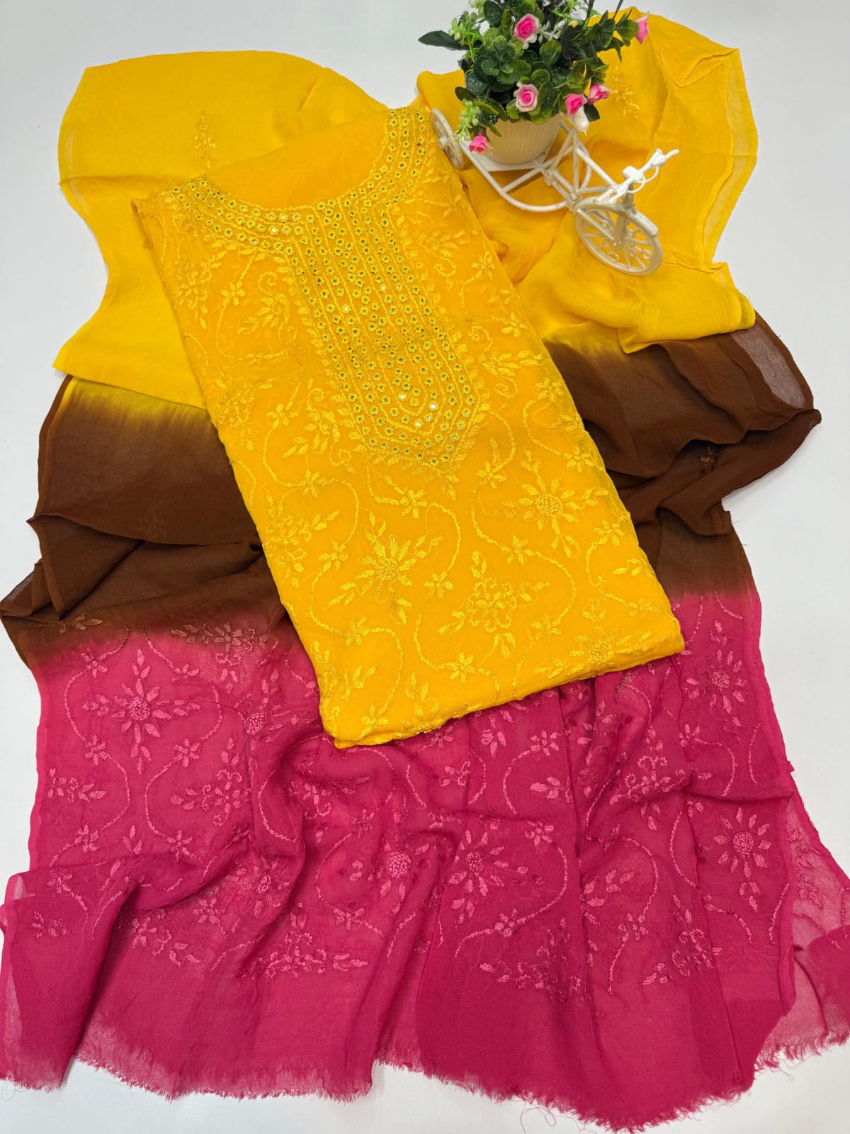 Pakka Sheesha Embroidered Suits