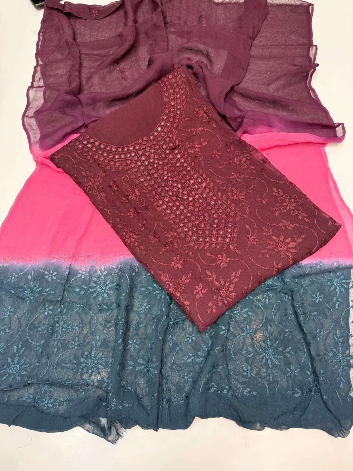 Pakka Sheesha Embroidered Suits