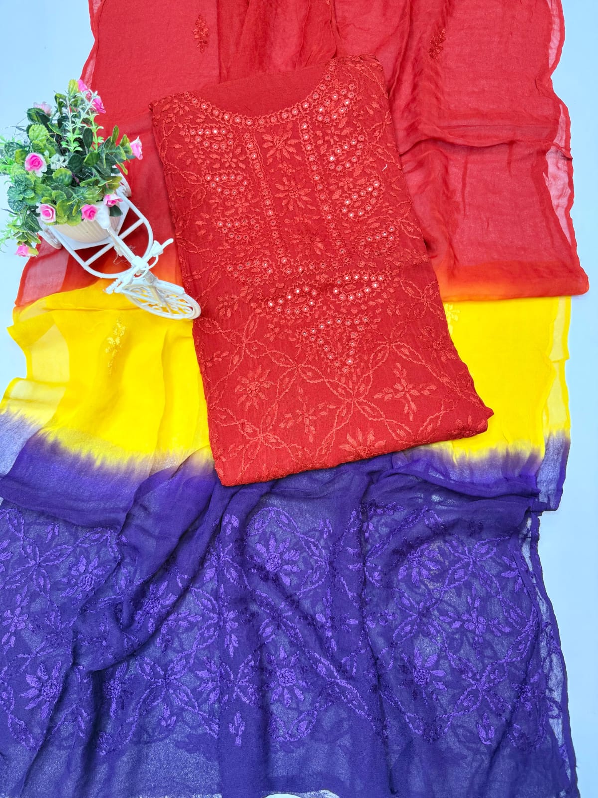 Pakka Sheesha Embroidered Suits