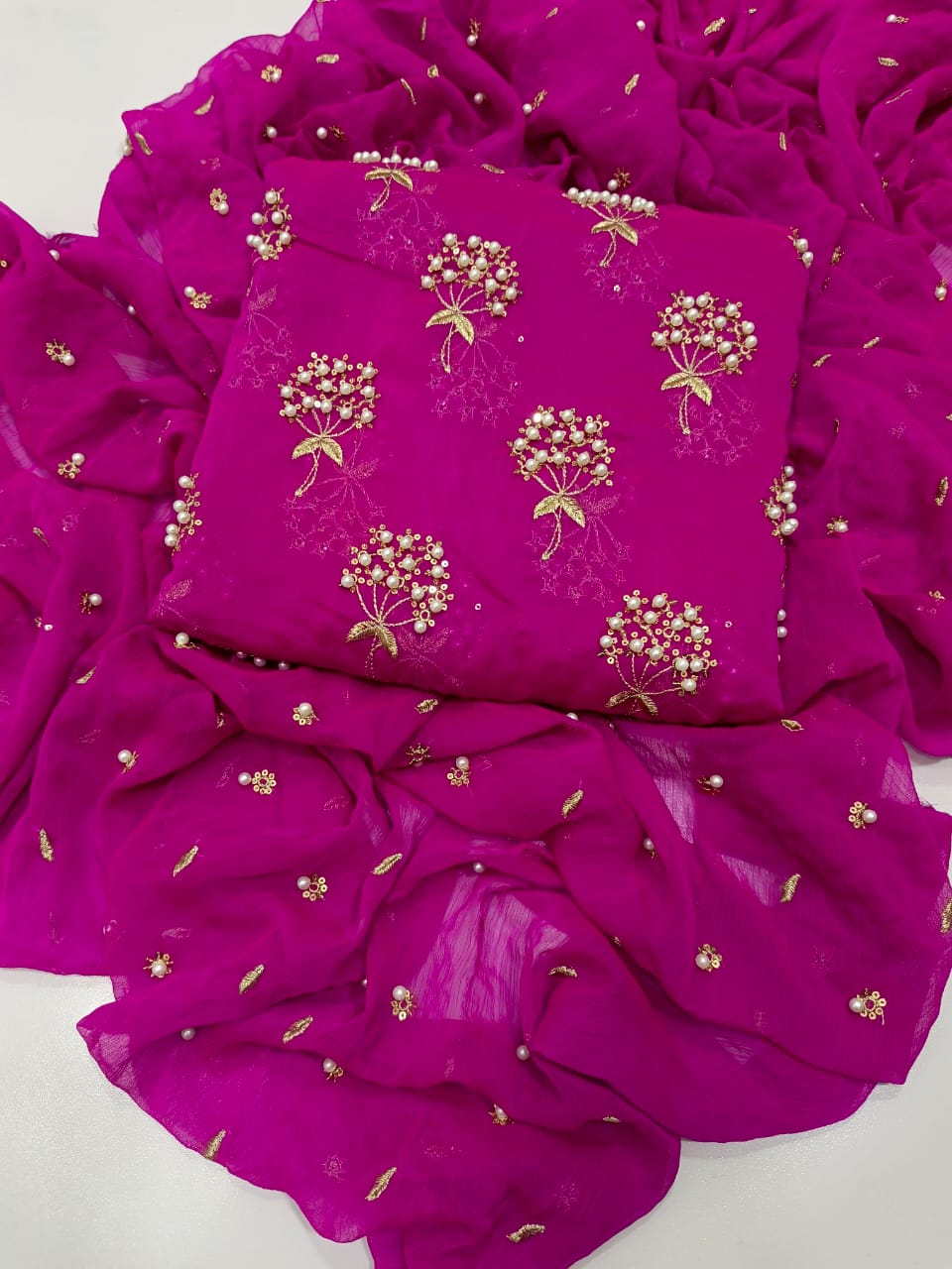 Pearl Work Embroidered Suits