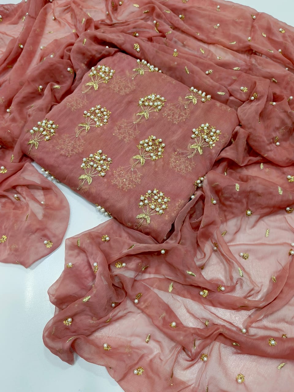 Pearl Work Embroidered Suits