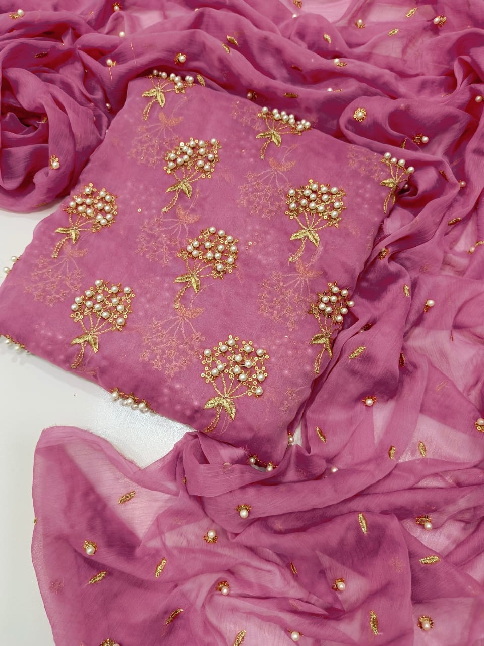 Pearl Work Embroidered Suits