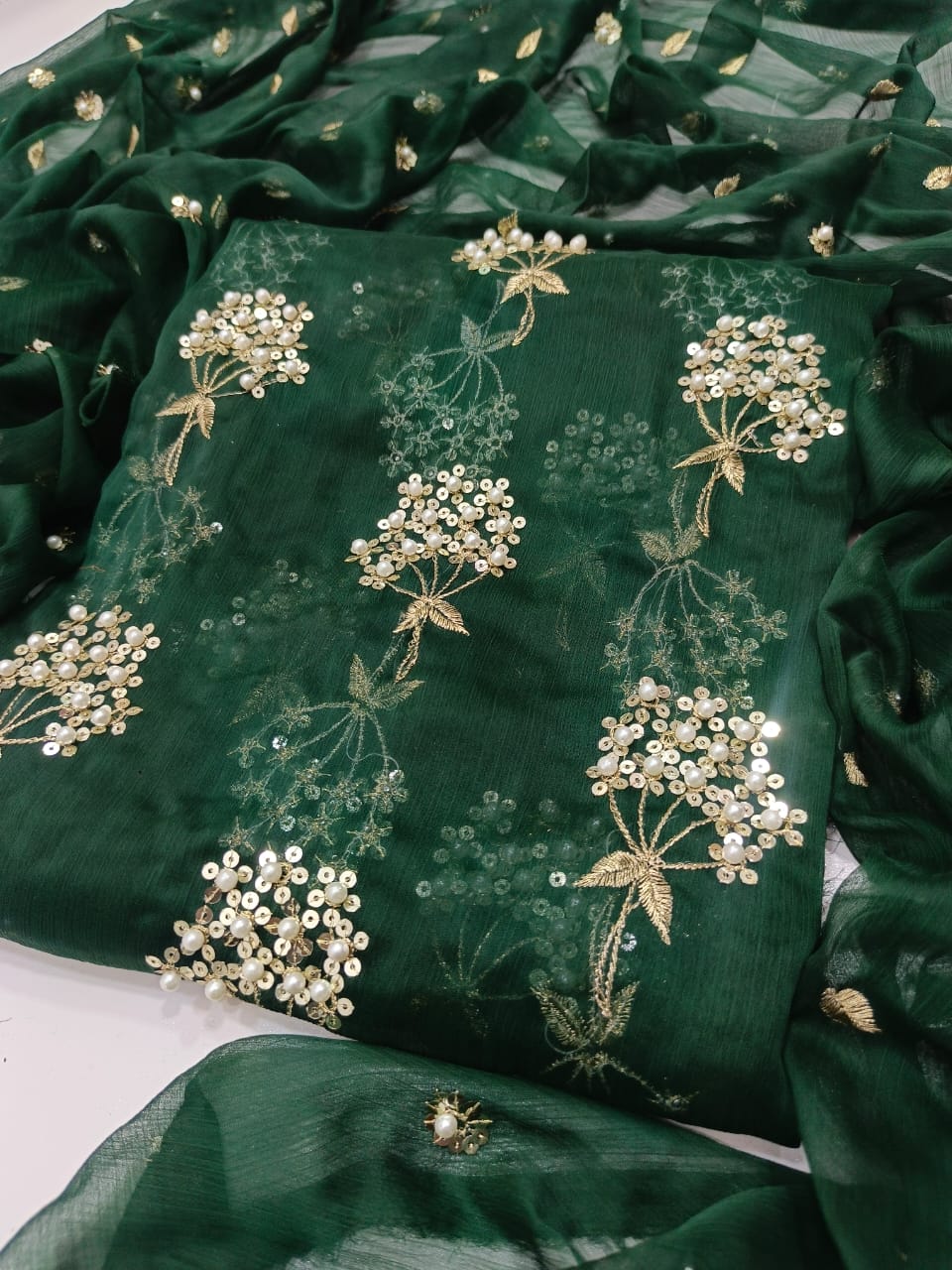 Pearl Work Embroidered Suits