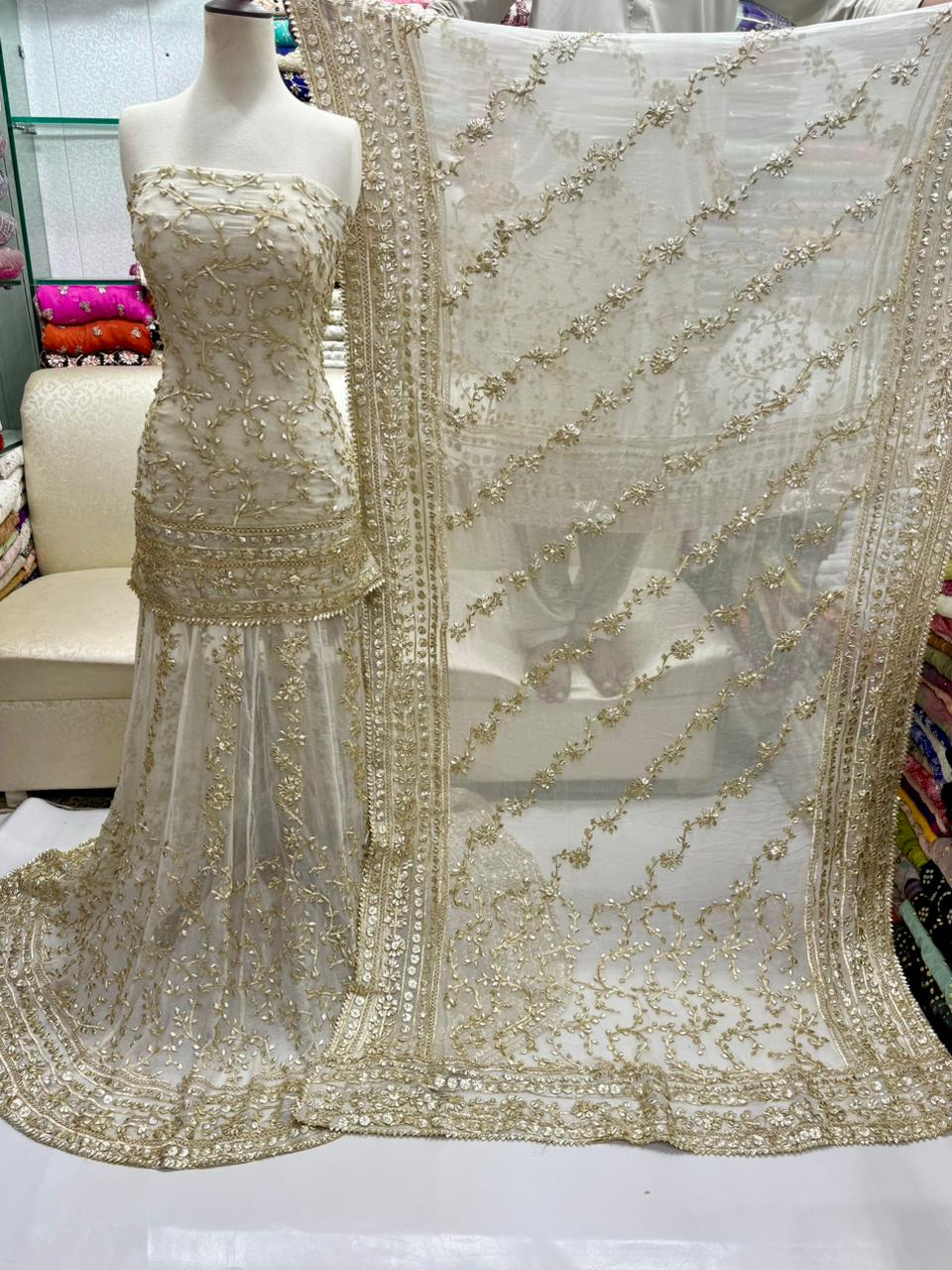 Heavy LCD Gota Work-Lehnga-Choli-Dupatta