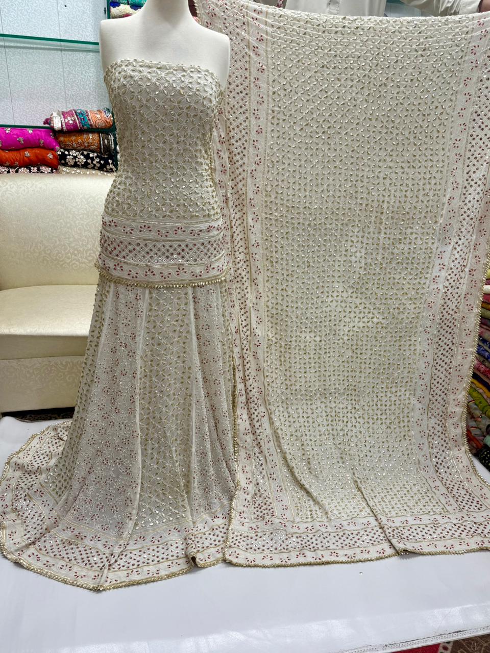 Heavy LCD Gota Work-Lehnga-Choli-Dupatta