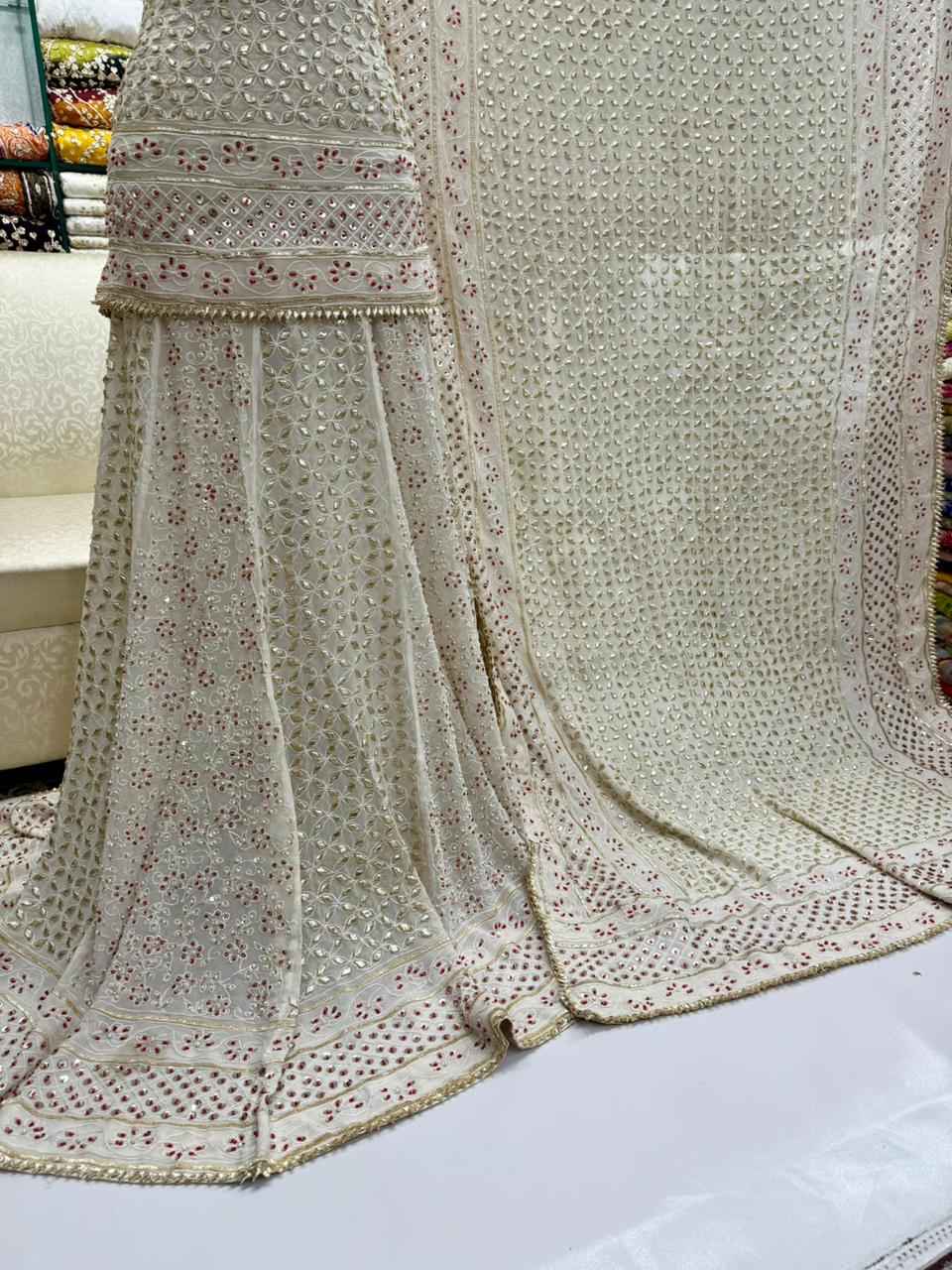 Heavy LCD Gota Work-Lehnga-Choli-Dupatta