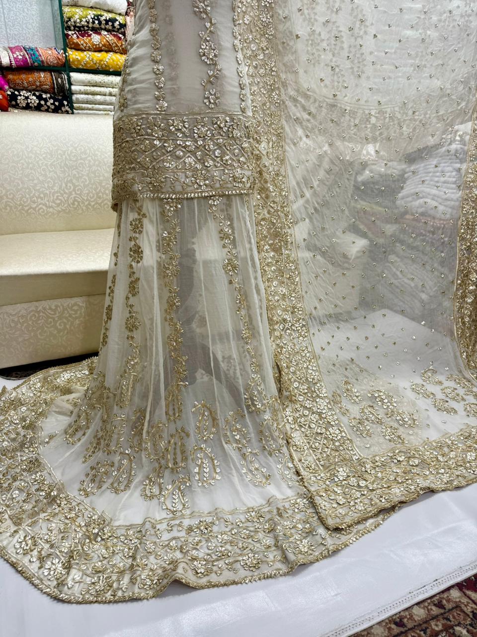 Heavy LCD Gota Work-Lehnga-Choli-Dupatta