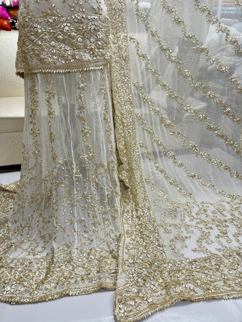 Heavy LCD Gota Work-Lehnga-Choli-Dupatta