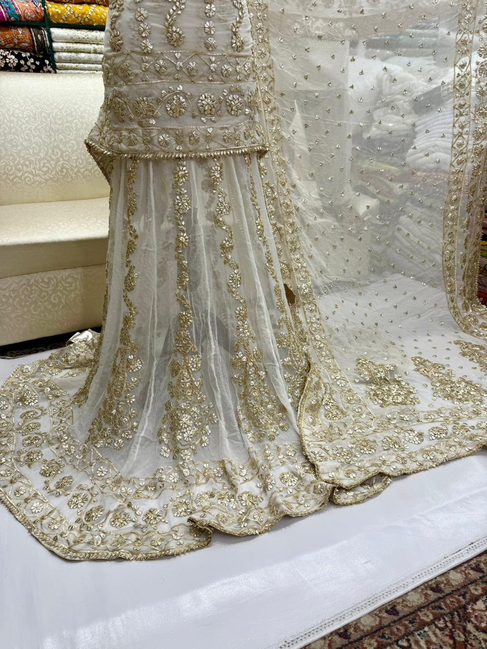 Heavy LCD Gota Work-Lehnga-Choli-Dupatta