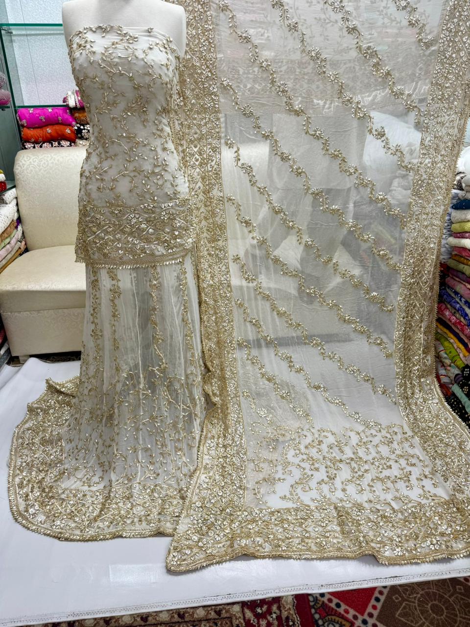 Heavy LCD Gota Work-Lehnga-Choli-Dupatta